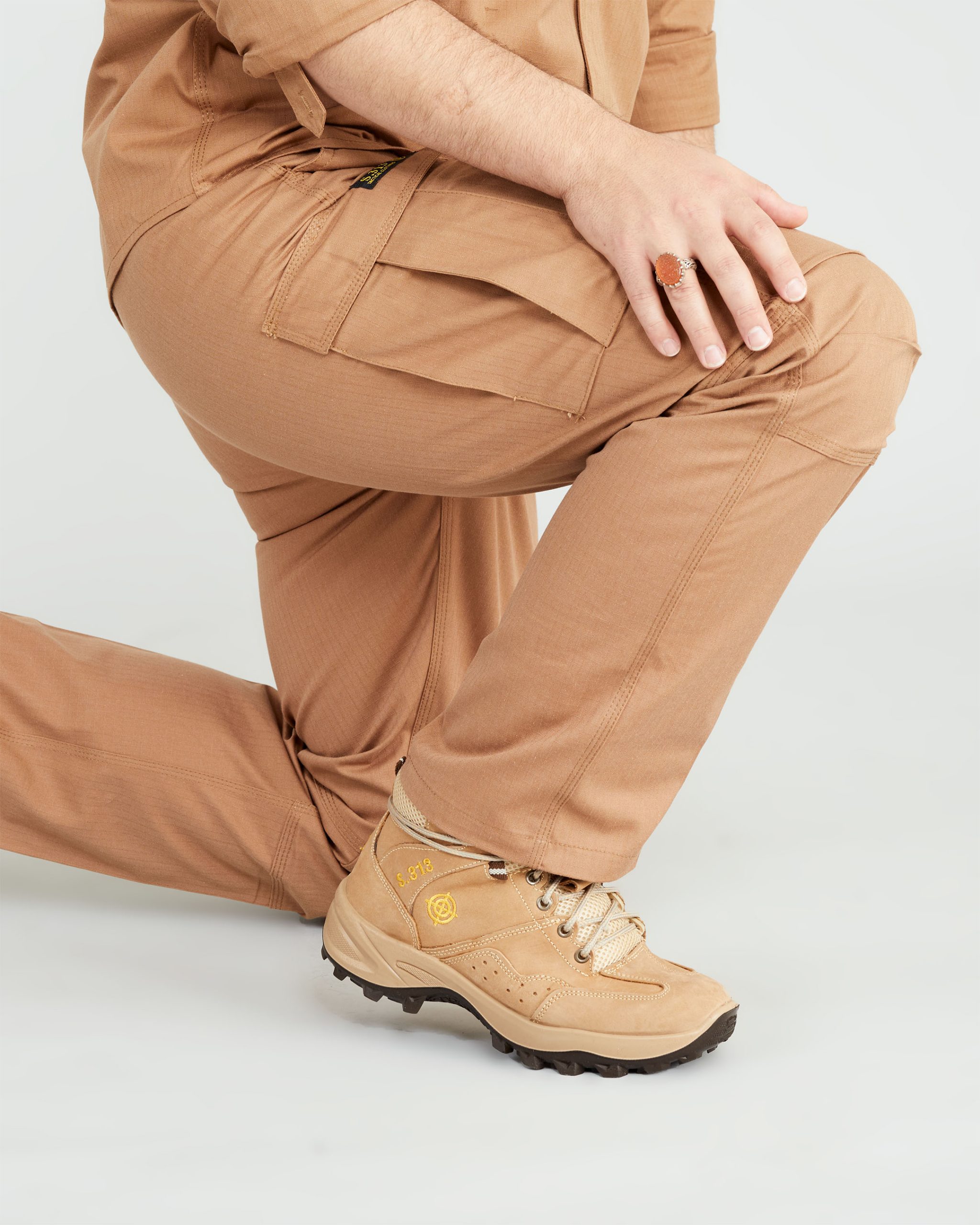 شلوار مردانه بزرگسال تاکتیکال کلاسیک پلاس درشش رنگ با دوخت شرکتی برند S313