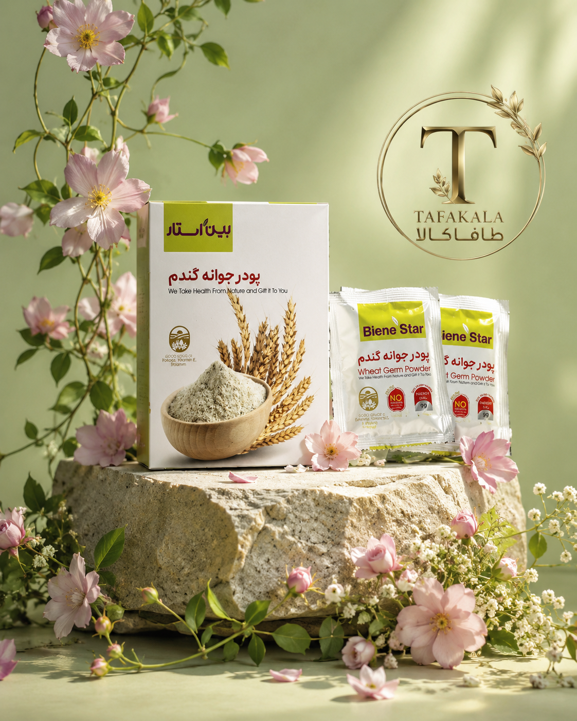 پودر جوانه گندم ( افزایش وزن و تقویت بدن ) اصلی(تکی) اورجینال برند بین استار