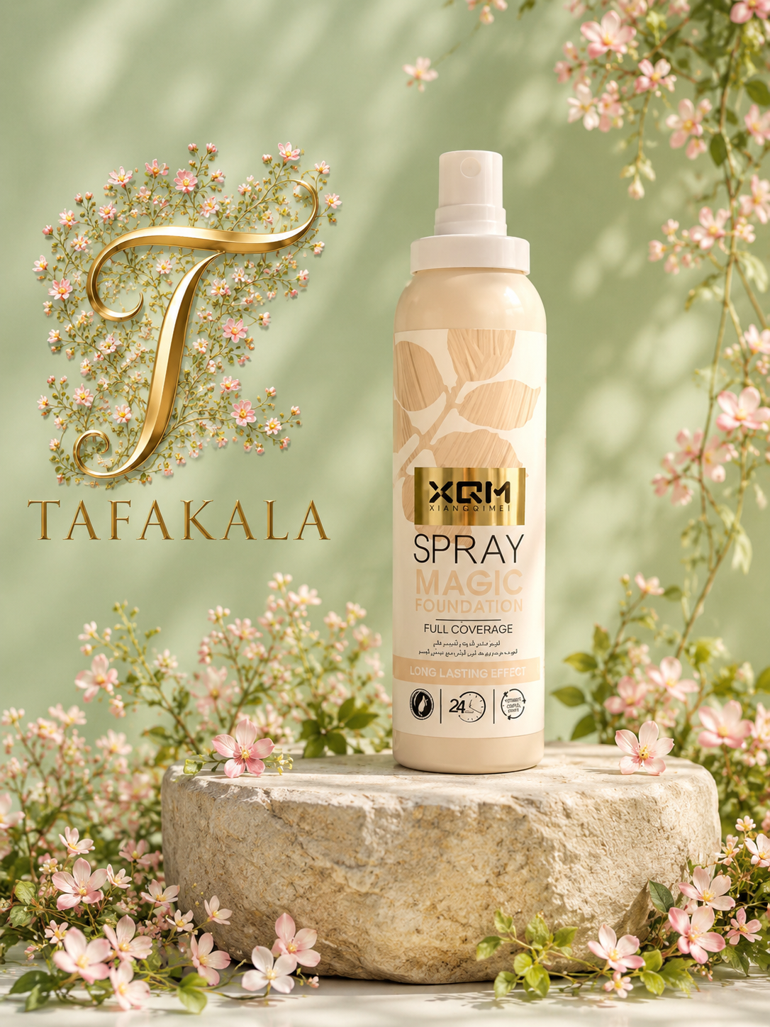 اسپری کرم پودری حجم 180 میل برند ایکس‌ کیو ام
