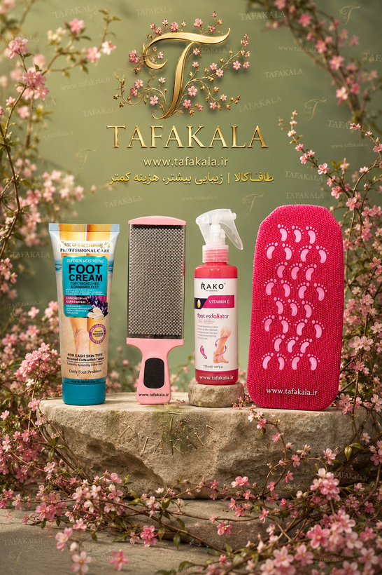 پک چهار عددی بهداشت و مراقبت پا اصلی به شرط جواب سلیکونی.رنده پا .اسپری ترک پا .کرم ترک پا برند ایفا