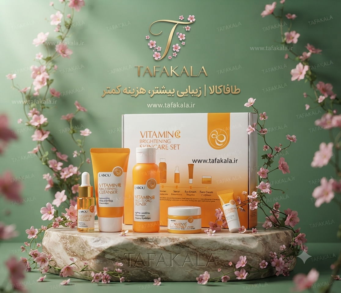 پک ۵ عددی روشن کننده ویتامین سی روشن کننده  ضدلک  ضدپیری  مرطوب کننده  آنتی اکسیدان  تنظیم وترمیم رنگدانه های پوستی     شوینده50گرم  تونر100میل  سرم 17میل  کرم ژل دورچشم15گرم  اسنس کرم 25گرم  مناسب انواع پوست برند لایکو